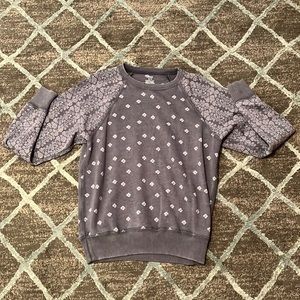 Aerie Distressed Sweatshirt, Blue, Size XS